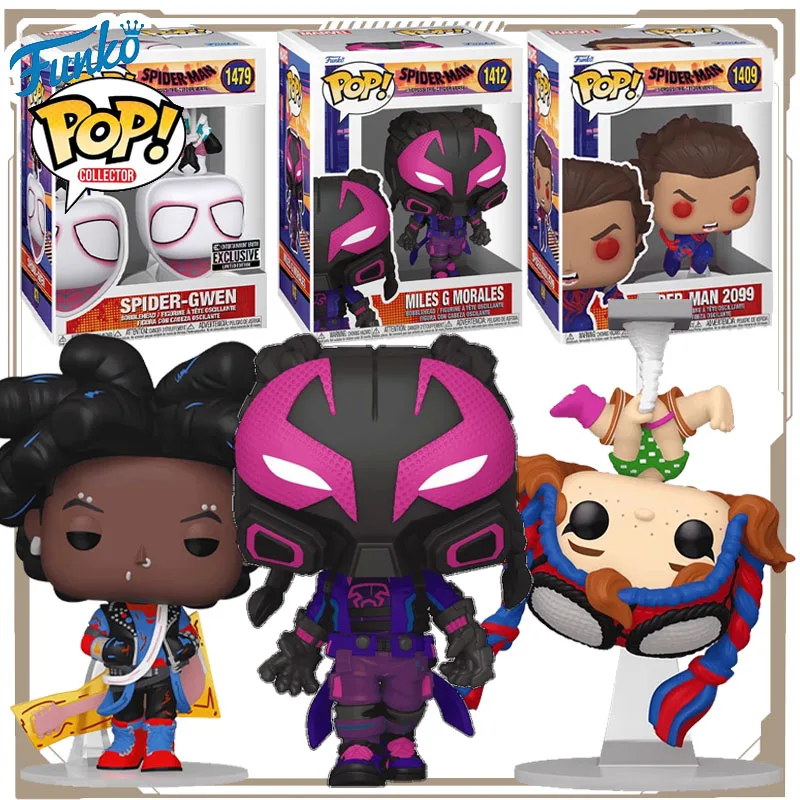 

FUNKO POP оригинальный Человек-Паук: Через вселенные Майлз Странник фигурку игрушки для мальчиков и девочек детский рождественский подарок