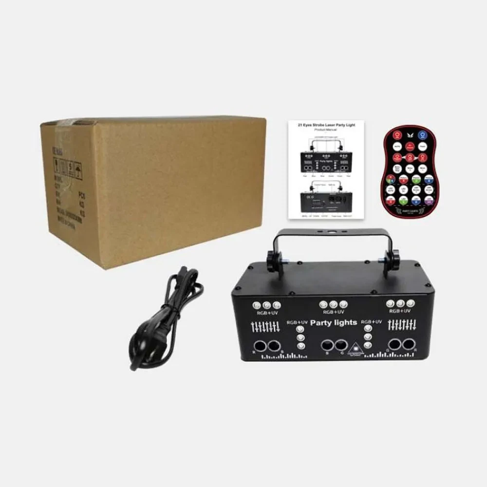 21-gaats RGB Party DJ Disco Beam Patronen Professionele Animatie Laser Projector Kleur Indoor Disco Party Verlichting DMX Stage Verlichting