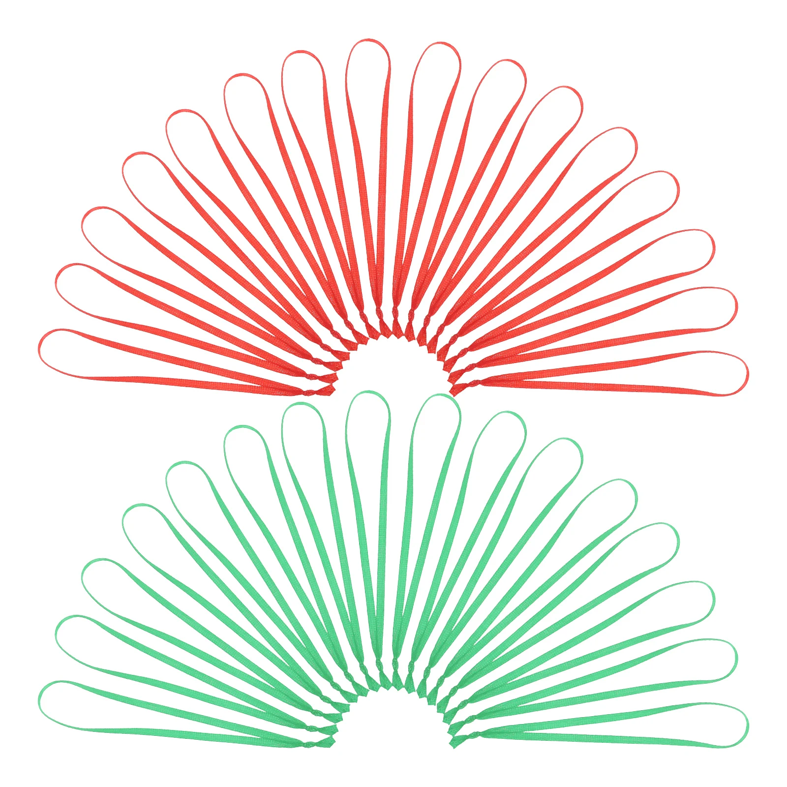 

200pcs Christmas Tree Hanging Ribbons Red Green Ornament Hanger Strings For Xmas Decoration Holiday Party Supplies Polyester