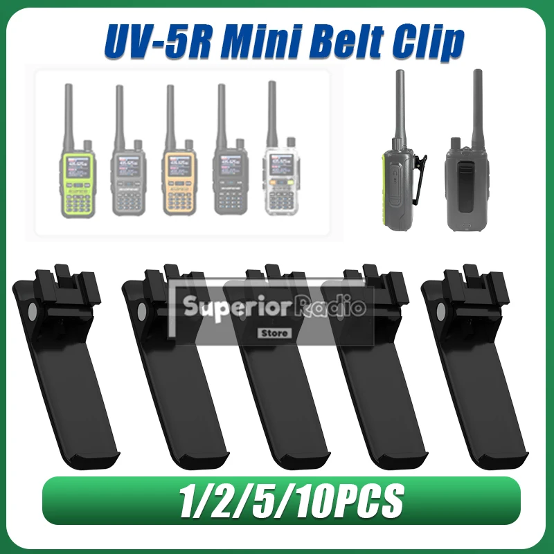 100% Original Baofeng UV-5R Mini Belt Clip Plastic Waist Clip 1/2/5/10PCS For UV-5G Mini Walkie Talkie Two Way Radio Accessories