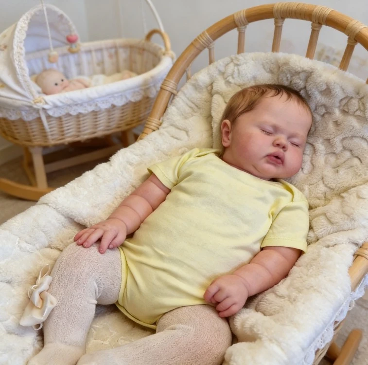 24インチのリアルなリボーンドール、ピクル、青い血管が見える3Dペイント付き - 子供向けの柔らかい抱き心地の良いボディ