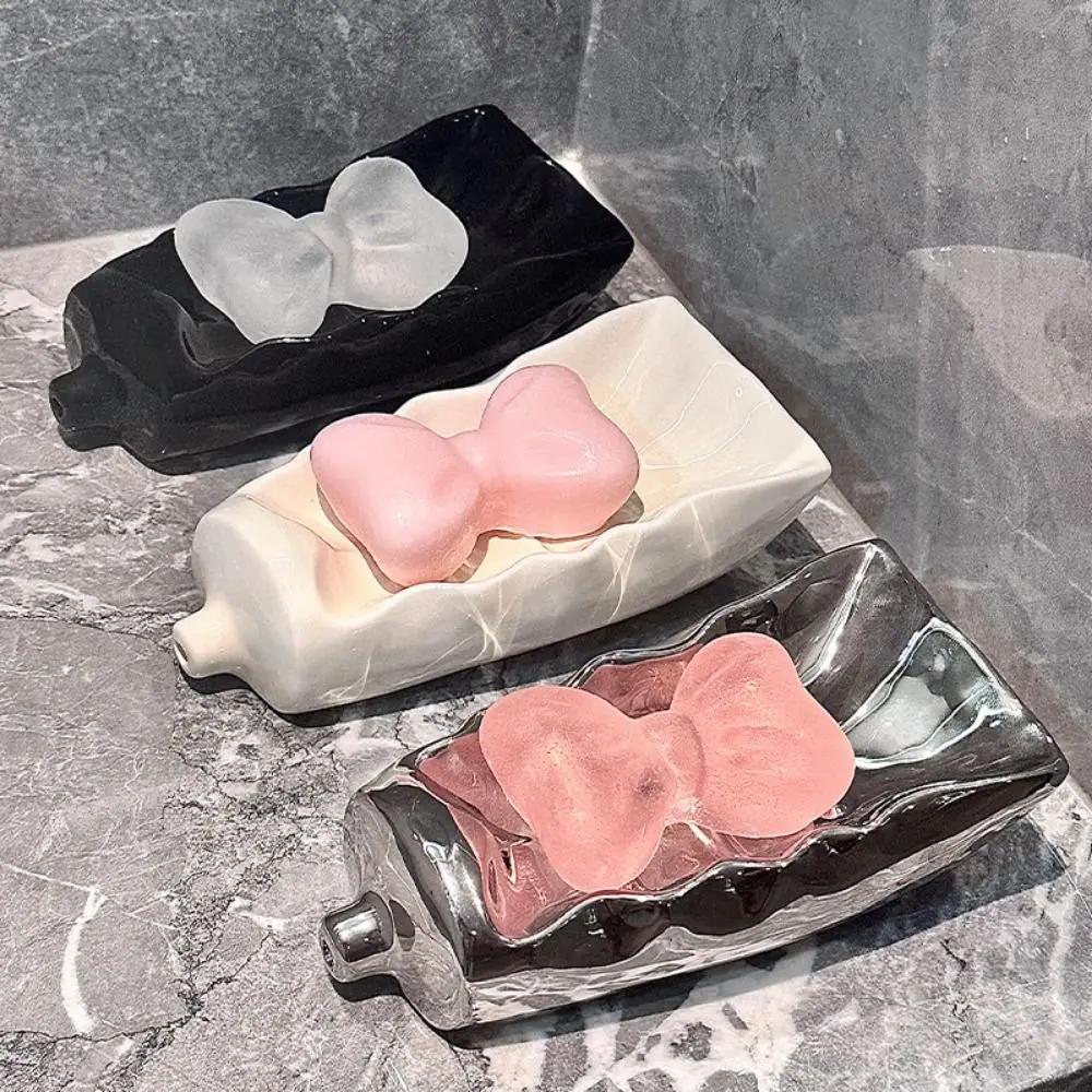 Portasapone in ceramica a forma di dentifricio a forma di cartone animato Mantenere le barre di sapone Scatola di sapone autodrenante a secco Estendi la vita del sapone Portasapone creativo