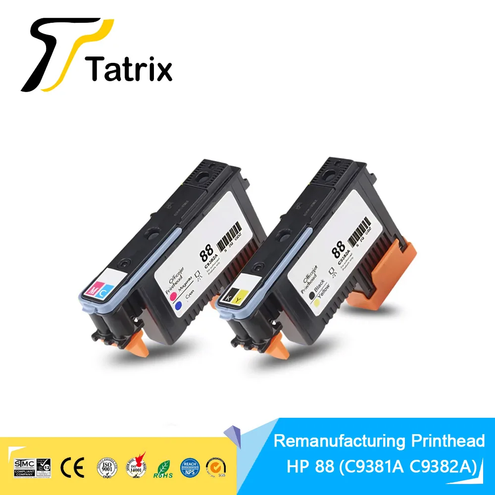 

Печатающая головка Tatrix HP 88, C9381A C9382A для HP Officejet Pro K5400 K550 K8600 L7480 L7550 L7580 L7590 L7650 L7580 L7750