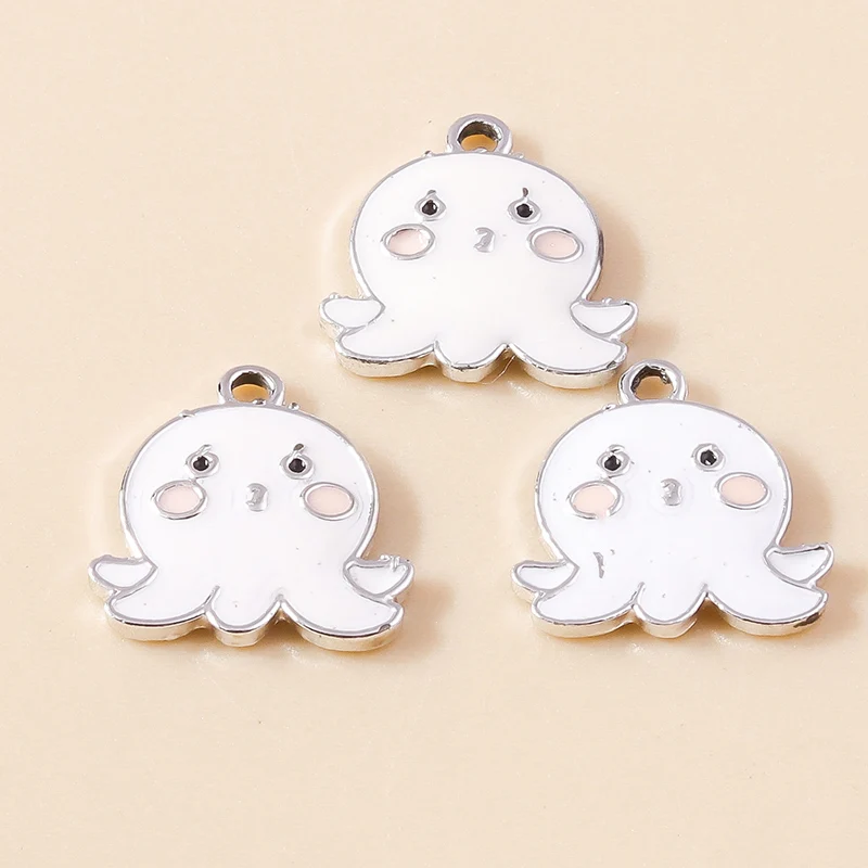 Leslie 10 Stück Cartoon Octopus Charms für Ohrringe Armband Halskette Tintenfisch Anhänger DIY handgemachte Schmuckherstellung Zubehör – Detail 16