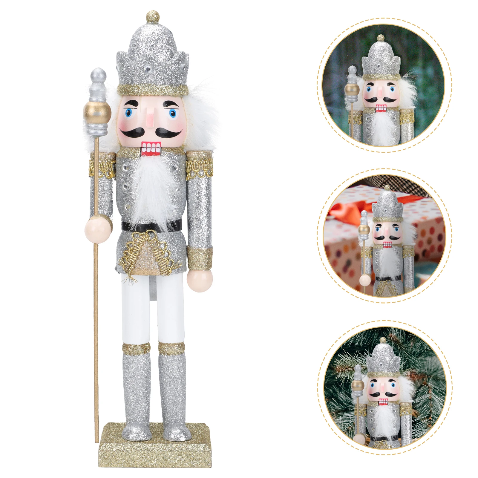 

Nutcracker Puppets Traditional Holiday Decoration Wooden s Folding Walnut Crafts Halloween Figures Decorations