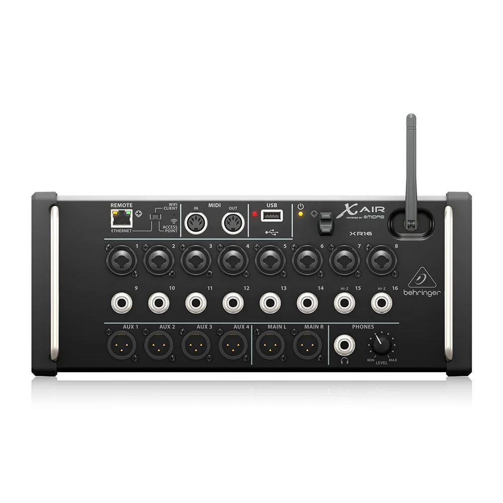 Behringer X Air XR16 Digital Mixer Studio Equipment 16-Channel Remote Controlled Via Built-in Router With Wi-Fi