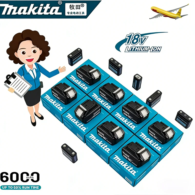 

2026 Genuine 18V Makita 6Ah Makita Battery BL1840 BL1830B BL1850B BL1850 BL1860 BL1815 Replacement Lithium Battery