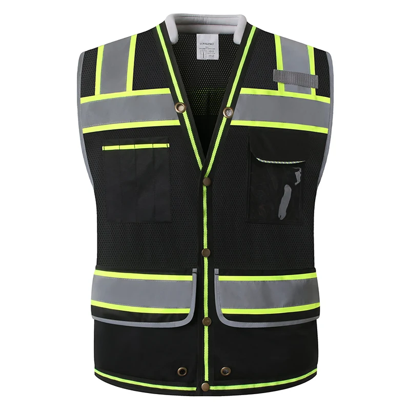 Surveyor Safety Vest Reflective High Visibility Vest for Men, Class 2 Heavy Duty Surveyor Safety Vest,  Mesh Solid, industry ves