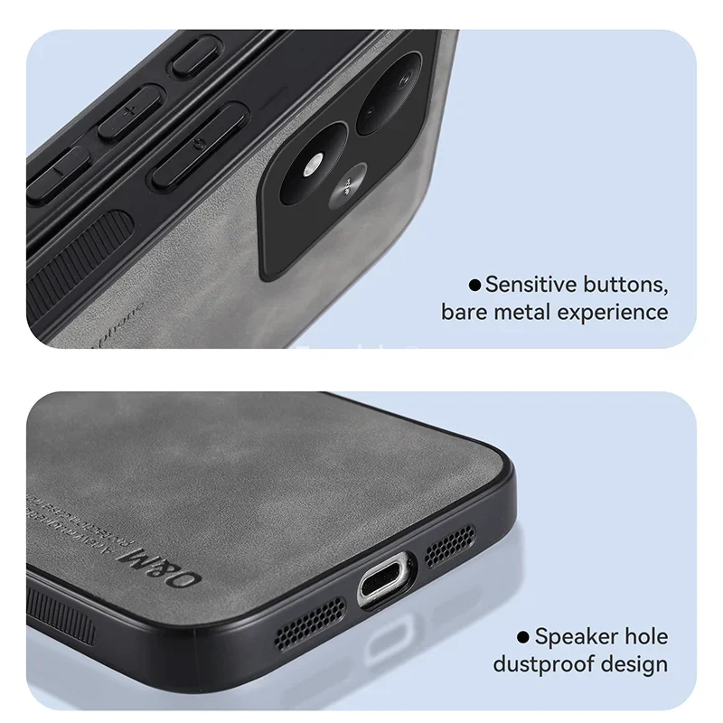 Nubuck Leather Shockproof Magnetic Case for Xiaomi Redmi Note 17 Pro Max 5G Note 17 4G Protective Cover Back Shell Coque Funda view 4
