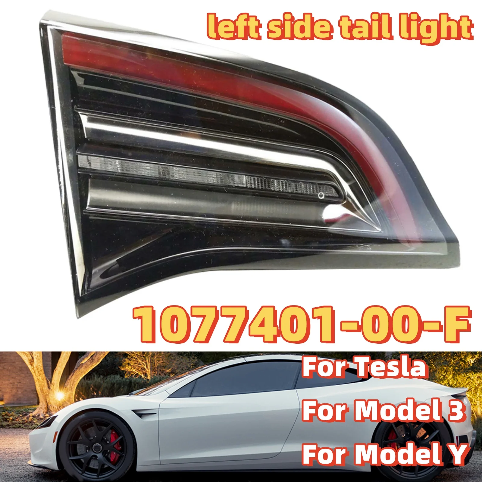 Inner Lamp Tail Light 1077401-00-F For Tesla For Model 3 For Model Y 2021-2023 left side tail light Trunk Inner Taillight Lamp
