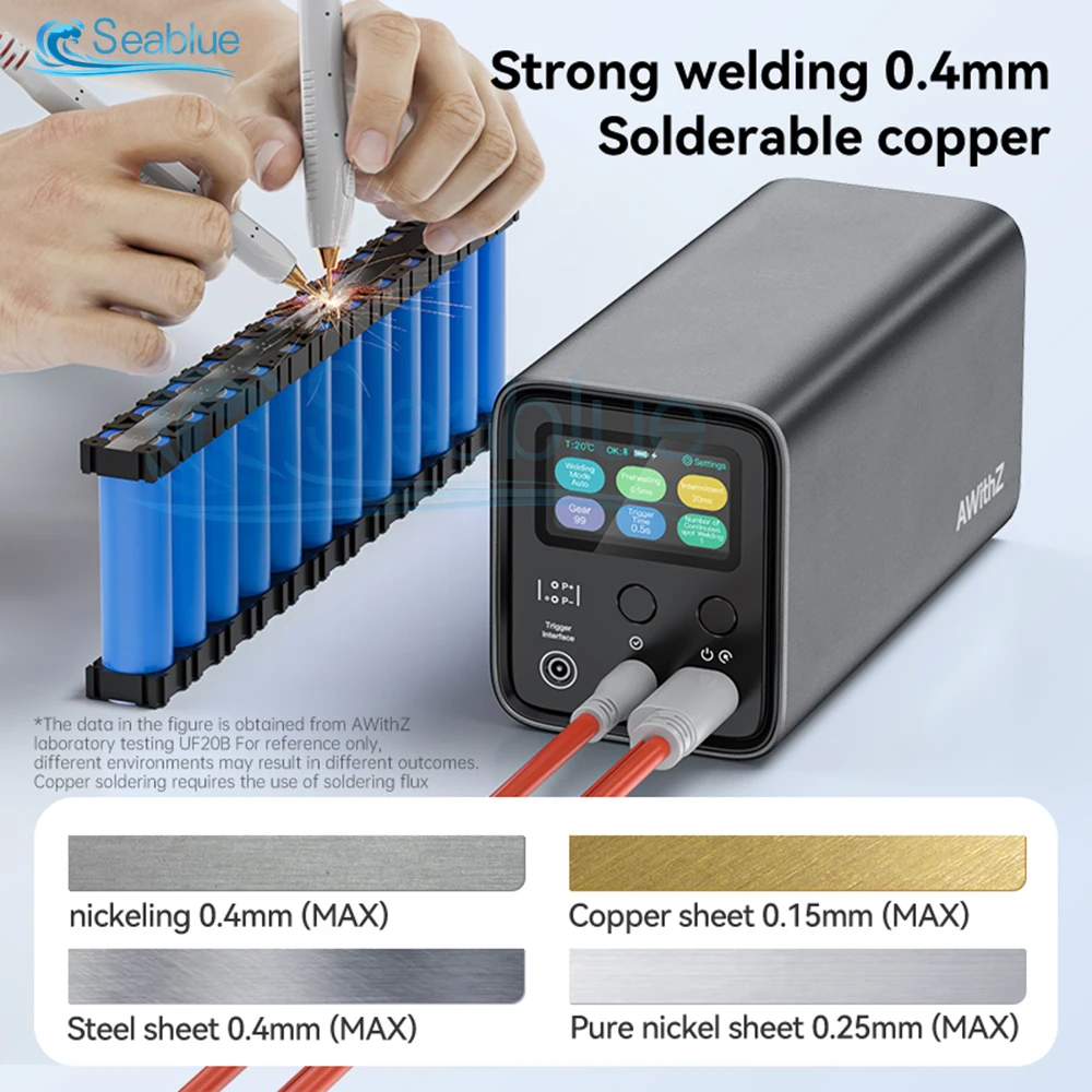 AWithZ UF20B Energy Storage Super Farad Capacitor Spot Welding Machine 18650 Lithium Battery DIY Nickel Sheet Welding Machine