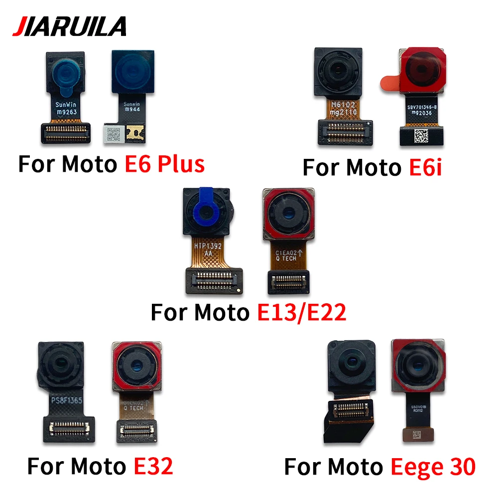 Good quality For Moto E6 Plus E6i E13 E22 E32 E40 Edge 30 Back Big Main Camera Module And Front Small Camera Module Flex Cable