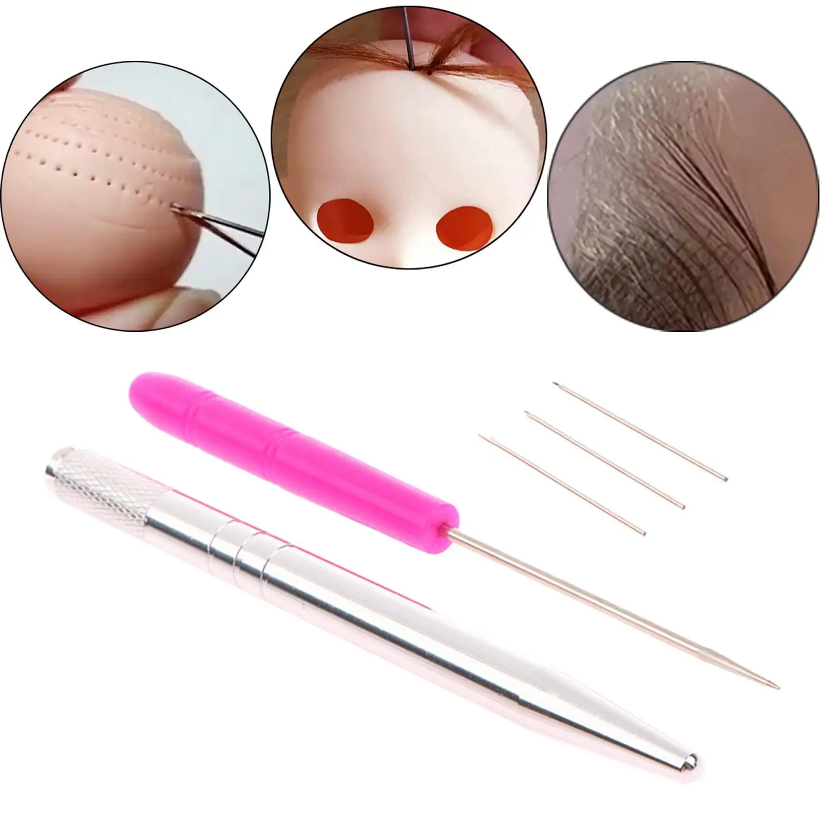 Rehair Needles Doll Hair Root Making Tool Lightweight Supply Sturdy Practical Hair Insertion for Dolls Doll Hair Rooting Tool