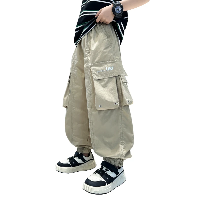Big Size Cargo Pants for Boy Spring New Arrivals Korean Casual Sweatpants Children Clothes Hot Deals Fashion Trousers 5-14Years