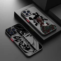 Funda de teléfono translúcida esmerilada de TPU para Apple, carcasa bonita de Demon Slayer para iPhone 15, 14, 13, 12 Mini, 11, XS, XR, X, 8, 7 Pro Max Plus