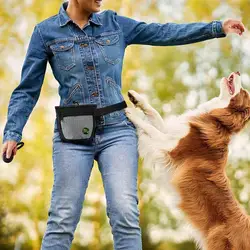 Dog Treat Pouch Magnetic Closure Puppy Training Waist Bag Puppies Goodie Treat Pouch With Waist Belt For Behavior Aids