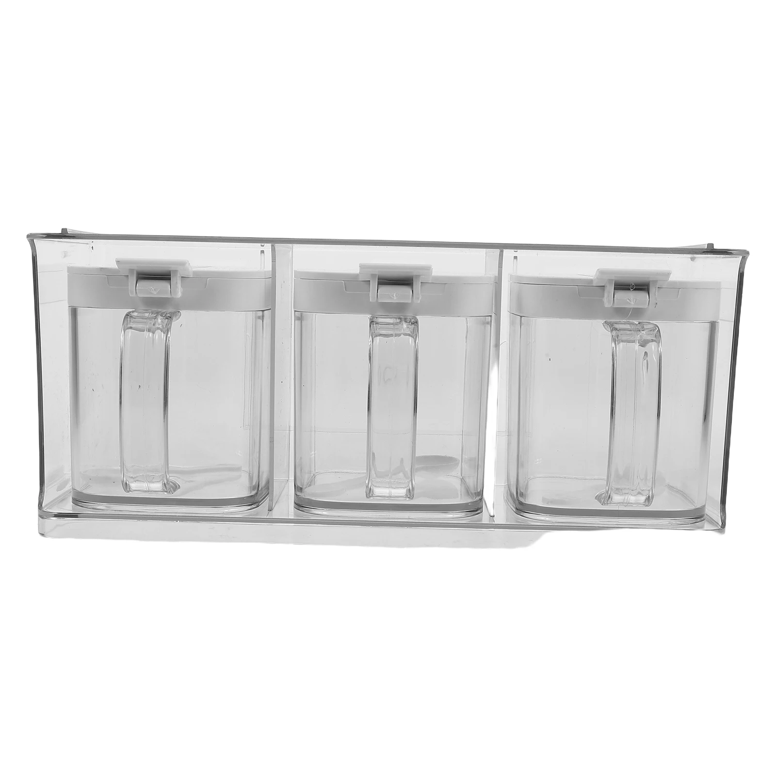 

1Set Kitchen Seasoning Box Acrylic Transparent Spice Jar Clear Condiment Container Salt Storage Box with Lid Airtight Spice