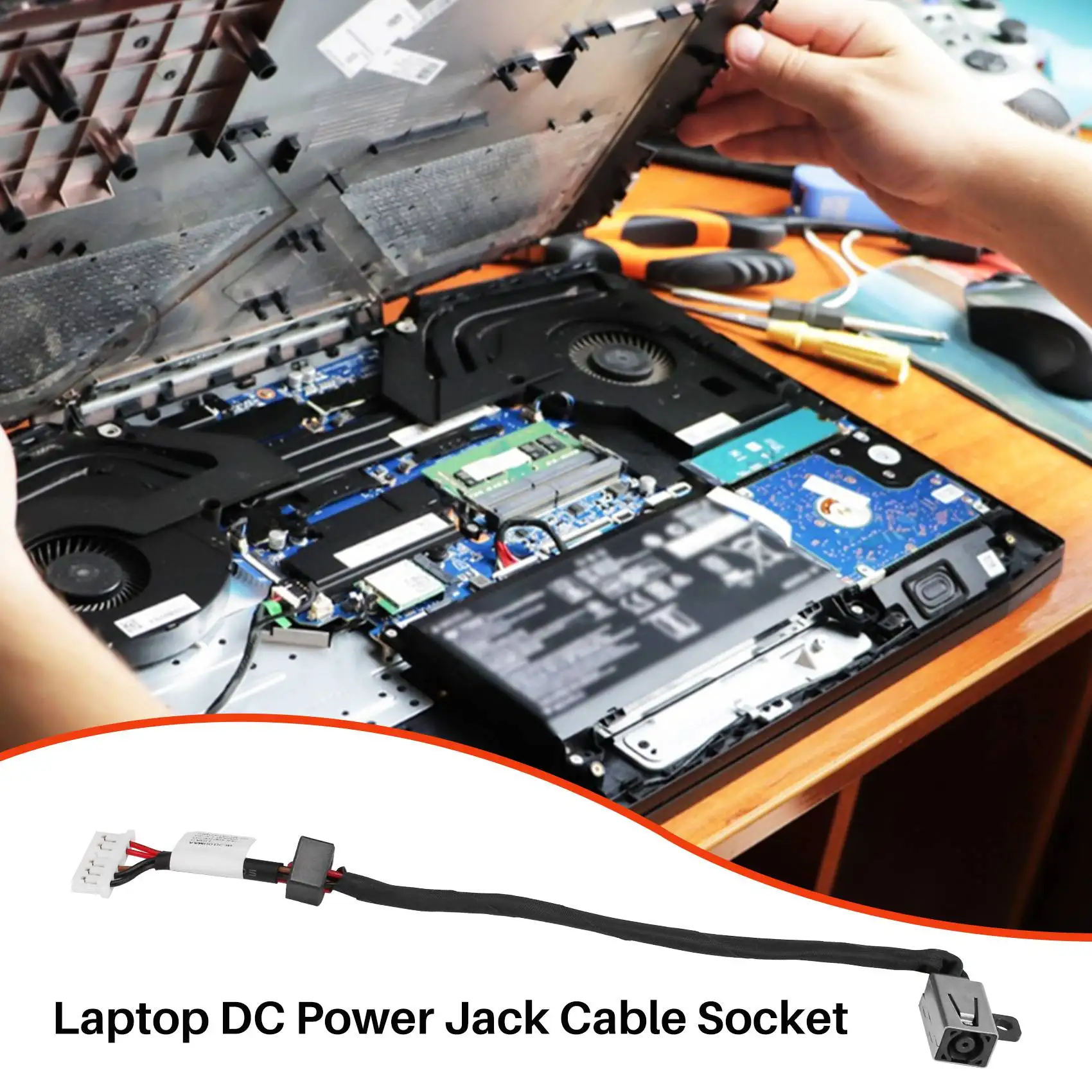 A44TНовый разъем питания постоянного тока для Dell Inspiron 15-5000 5555 5558 DC30100UD00