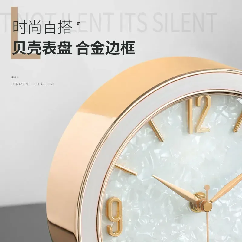 Luxury Nordic Table Clocks Decorarion Living Room Modern Silent Desk Clocks Minimalist Design Retro Home Decor Cloches LLTC