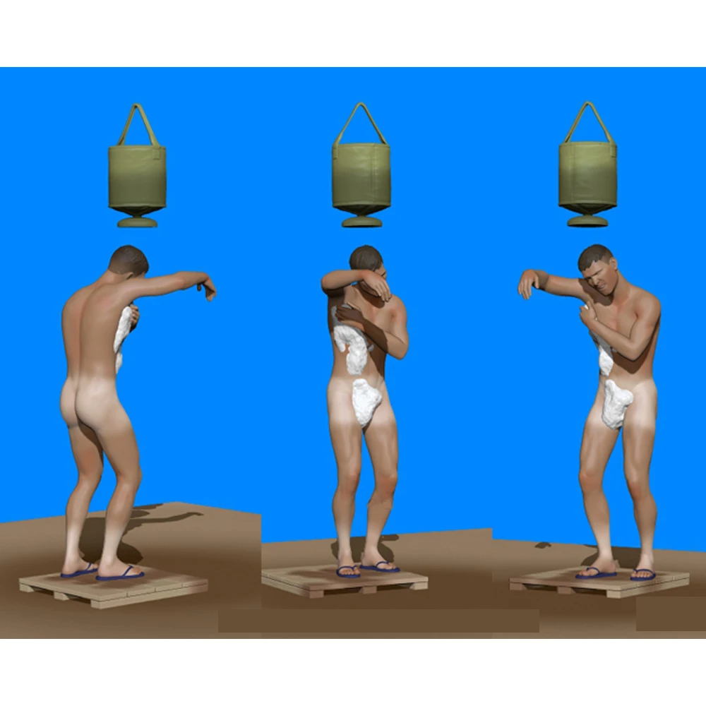 

1/35 US Soldier showers in field, Vietnam, Resin Model figure soldier, Military themes, Unassembled and unpainted kit