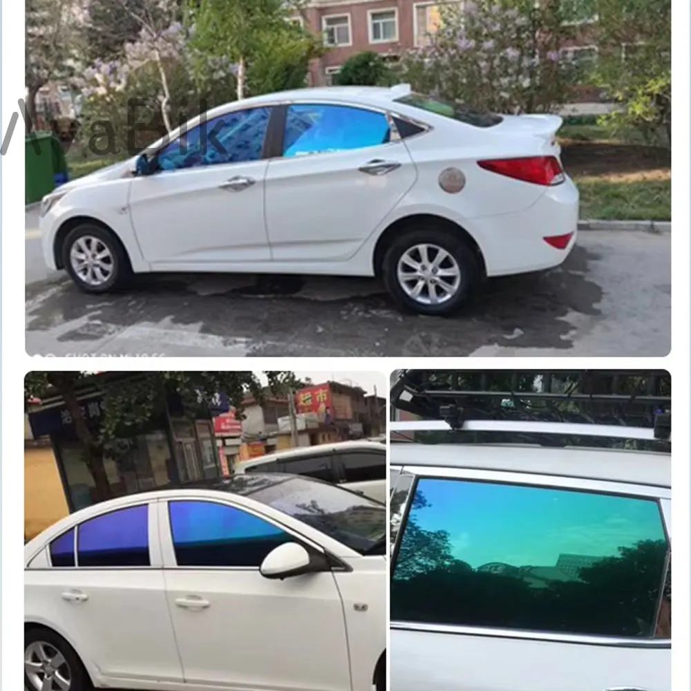 Blau Lila Chamäleon Seite Windschutzscheibe Solar Tönung Selbstklebende Glas Aufkleber Sonnenschutz Film Auto Folien Sonnenschein Schutz Folien – Detail 6