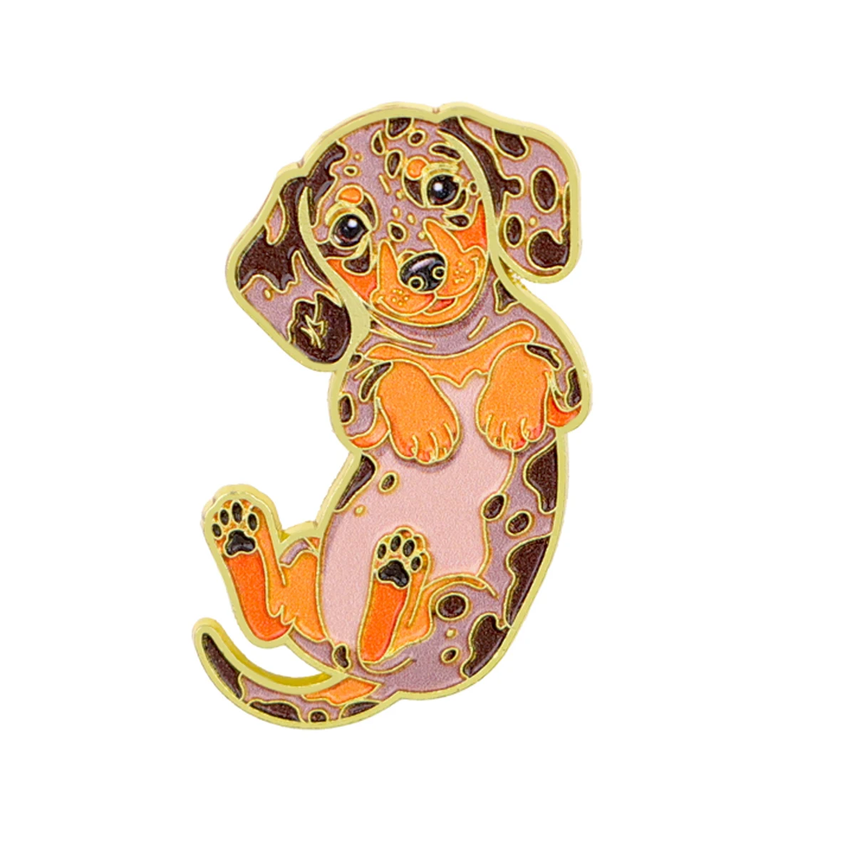 Cute Dachshund Enamel Pin Pet Brooch Pines Lapel Pins Badge on Backpack Clothing Accessories Animal Jewelry Friends Gifts