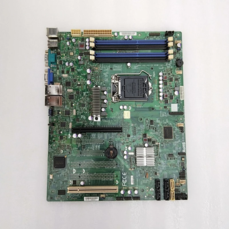 X9SCL-LN4 الأصلي للوحة الأم Supermicro Servr يدعم شرائح ECC النقية C202 شرائح 1155 دبوس يدعم Xeon E3-1200/Core i3