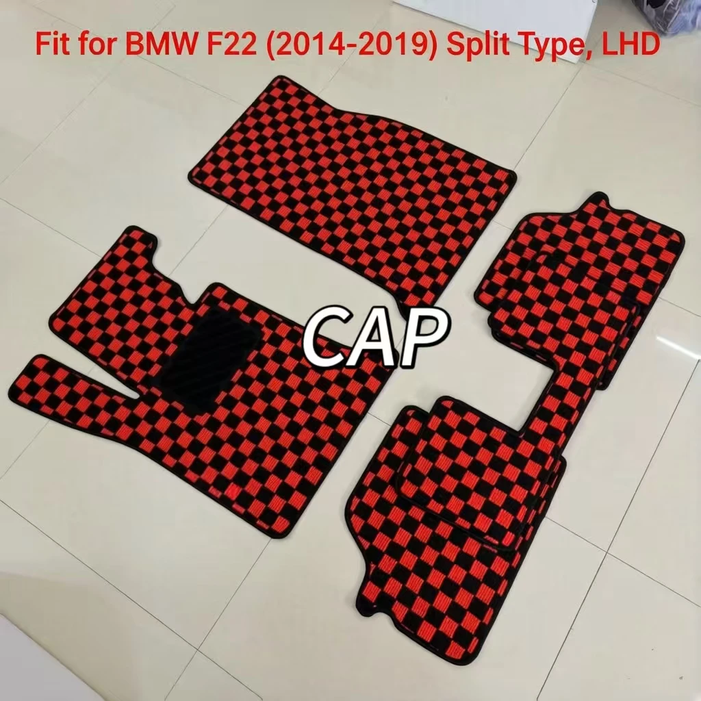 

Custom Car Floor Mats for BMW F22 2014-2019 LHD Split Type Luxury Pressed Velvet All-Weather Protection Tailored Fit