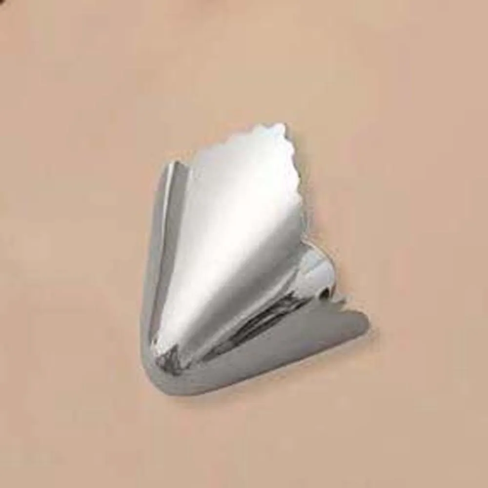 3 Pair Alloy Metal High Heels Tip Covers Anti Kick Pointed Shape Shoe Toe Protectors Scratch Resistant Metallic Luster