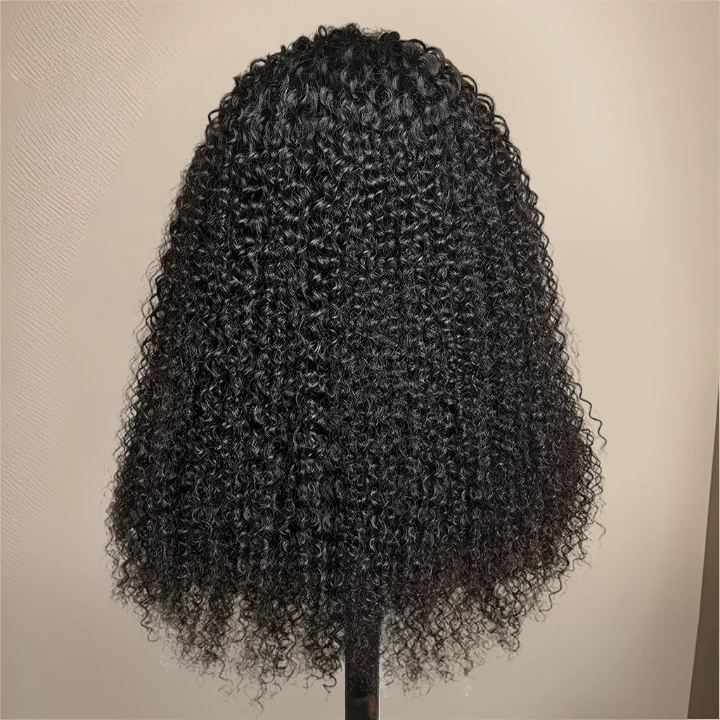 ملكة جمال رولا نصف الباروكات شعر الإنسان غريب مجعد نصف شعر مستعار للمبتدئين ودية عقال مجعد غلويليس الباروكات