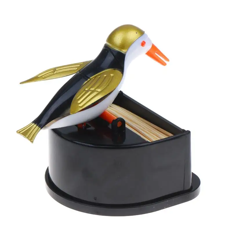 Cartoon Hummingbird Toothpick Container Automatic ABS Toothpick Dispenser Holder Box Home Decoration Kitchen Accessories