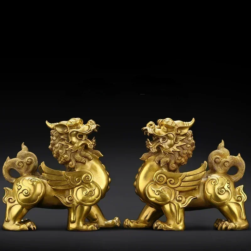 Zhaocai metal Pixiu Ornament living room home decor Feng Shui Absorb wealth Housewarming Opening Gifts Chinese style Crafts