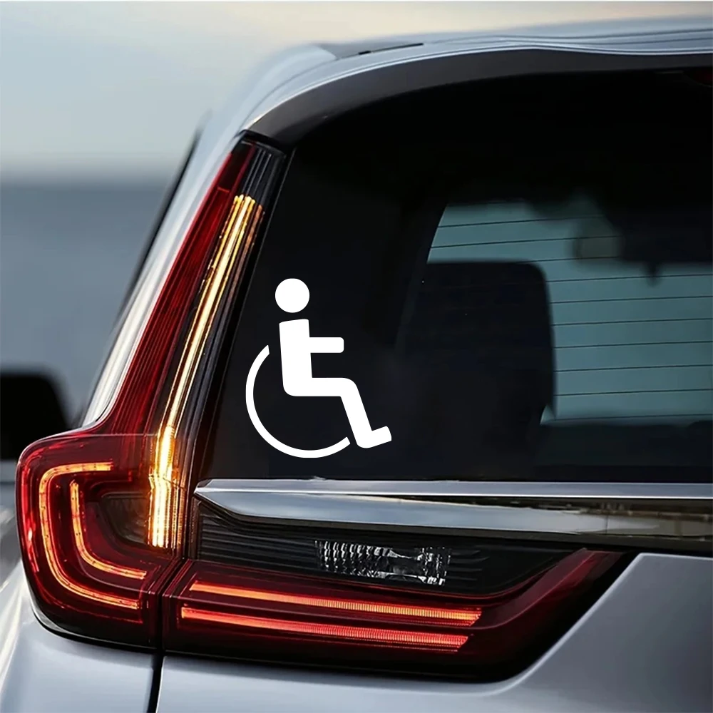 PVC Disabled On Board Car Wheelchair Sign Sticker Windshield Window Waterproof And Scratch Resistant Decals Styling Decoration