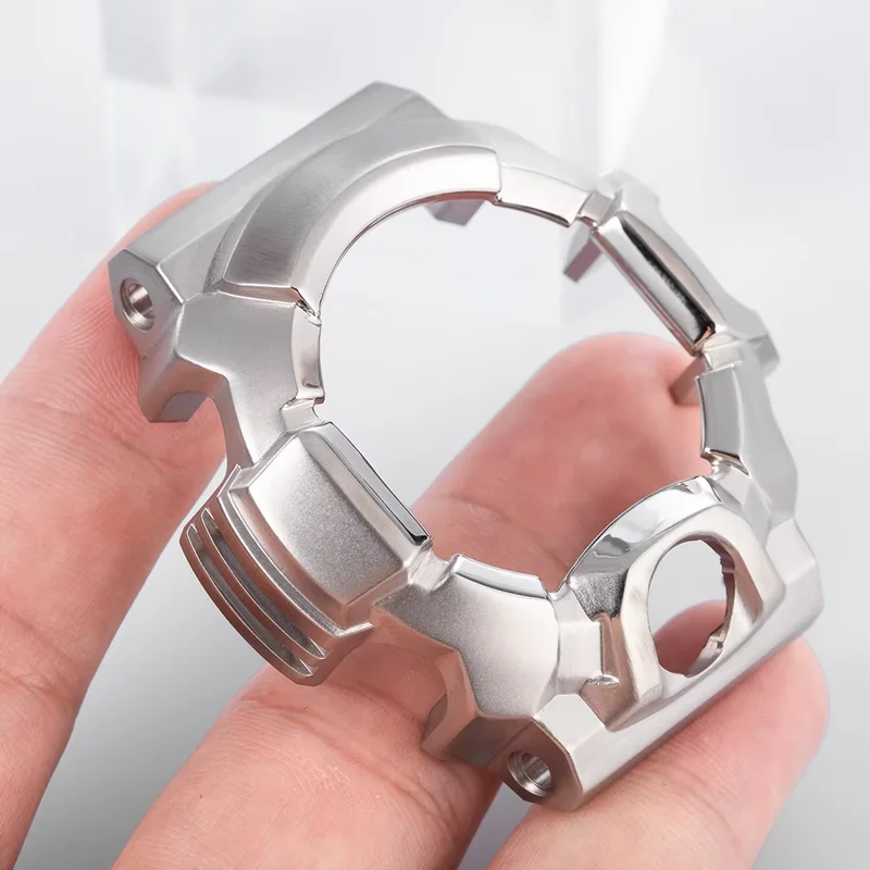 GW9400 حافظة من الفولاذ المقاوم للصدأ لسلسلة Casio 3410 G-SHOСK GW-9400 حافظة معدنية فضية ملحقات تعديل الحافة مع الأدوات
