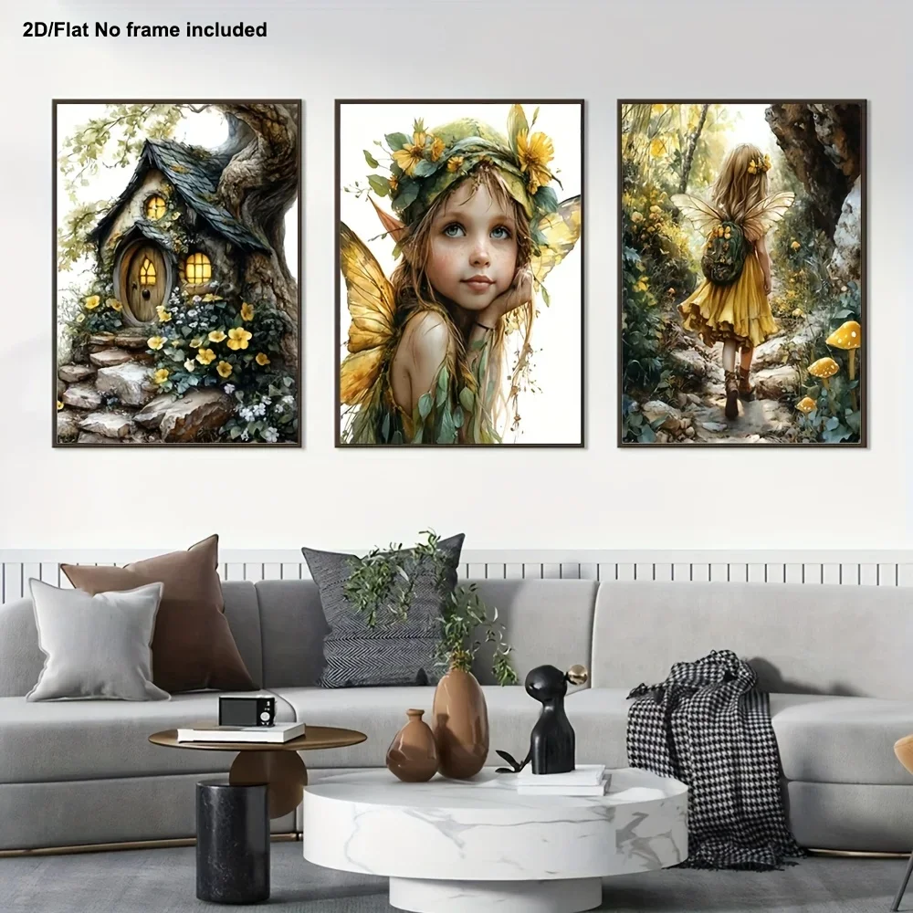 Décoration d'intérieur, adaptée aux cadeaux de vacances d'Halloween, de Thanksgiving, de Noël et du Nouvel An, 3 pièces de crèche de conte de fées de style bohème W