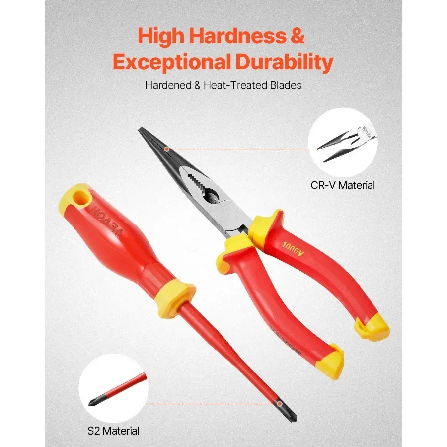 مجموعة مفك براغي معزولة مكونة من 50 قطعة للكهربائيين 1000 فولت