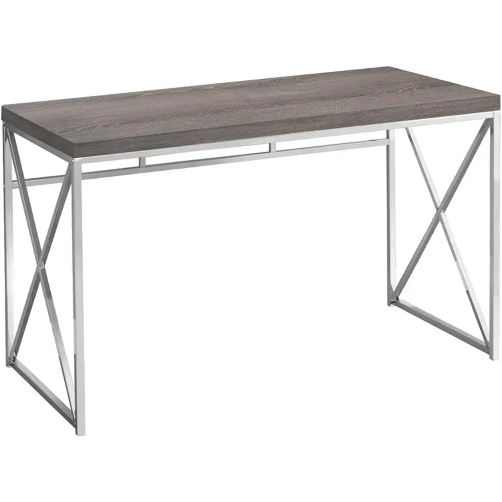 Brown Metal Computer Desk Laptop Workstation Home Office Contemporary Modern 47