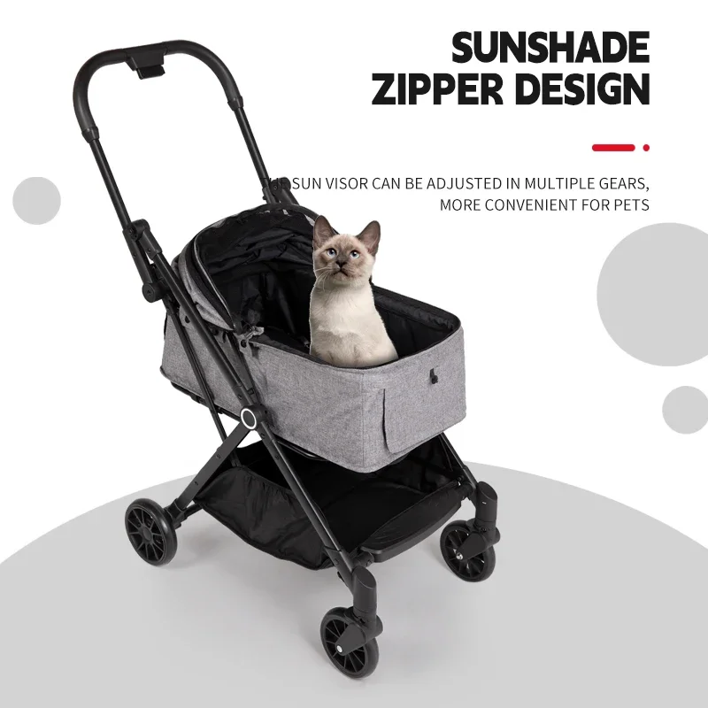 Pet Stroller,3 In 1 Folding Pet Stroller, Waterproof Pet Stroller For Small/Medium Dogs, All Terrain Stroller Removable Carrier