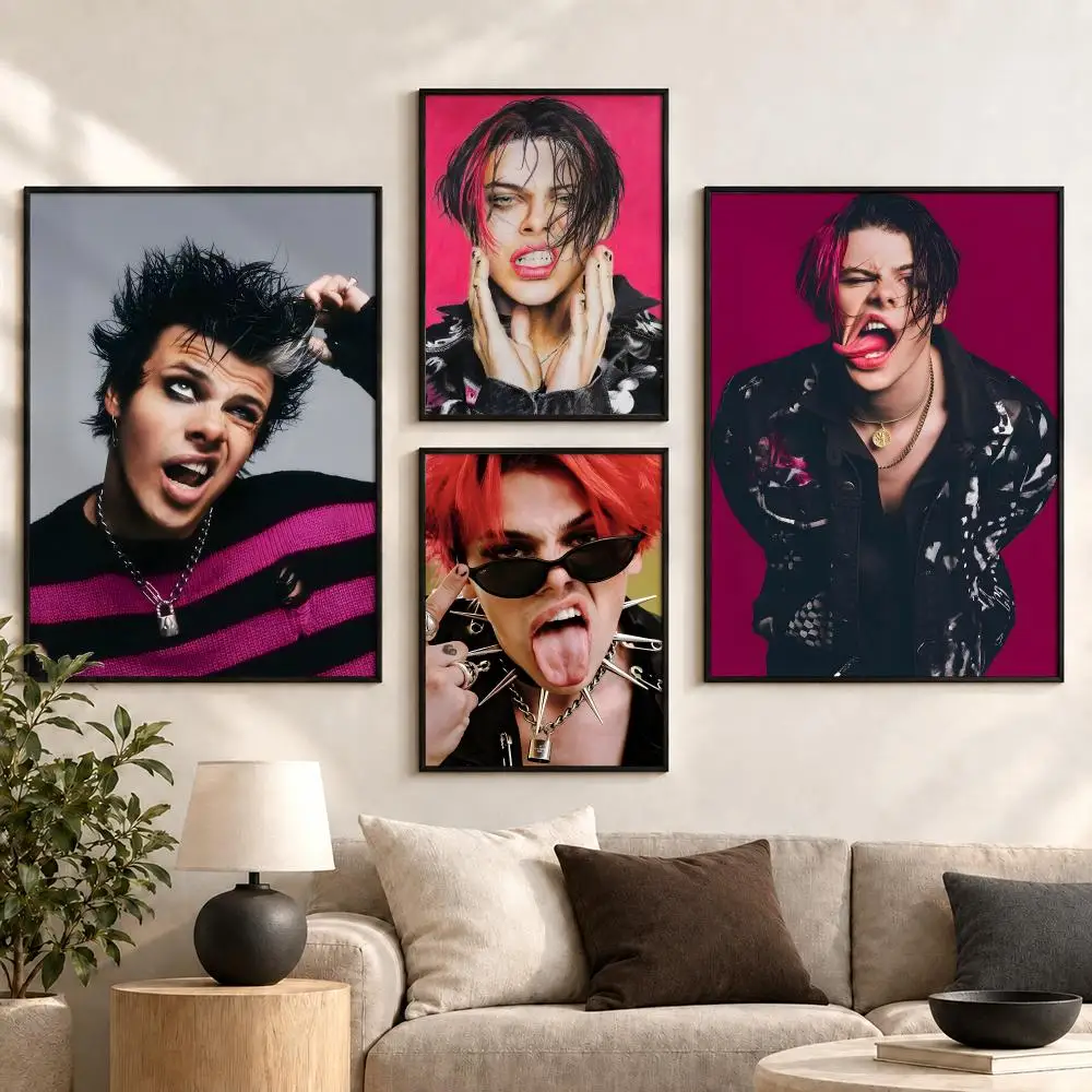 YUNGBLUD Punk Rock Singer Bold Rebel Album Music Style Poster Aesthetic Art Print for Bedroom & Living Room Decor, Unframed
