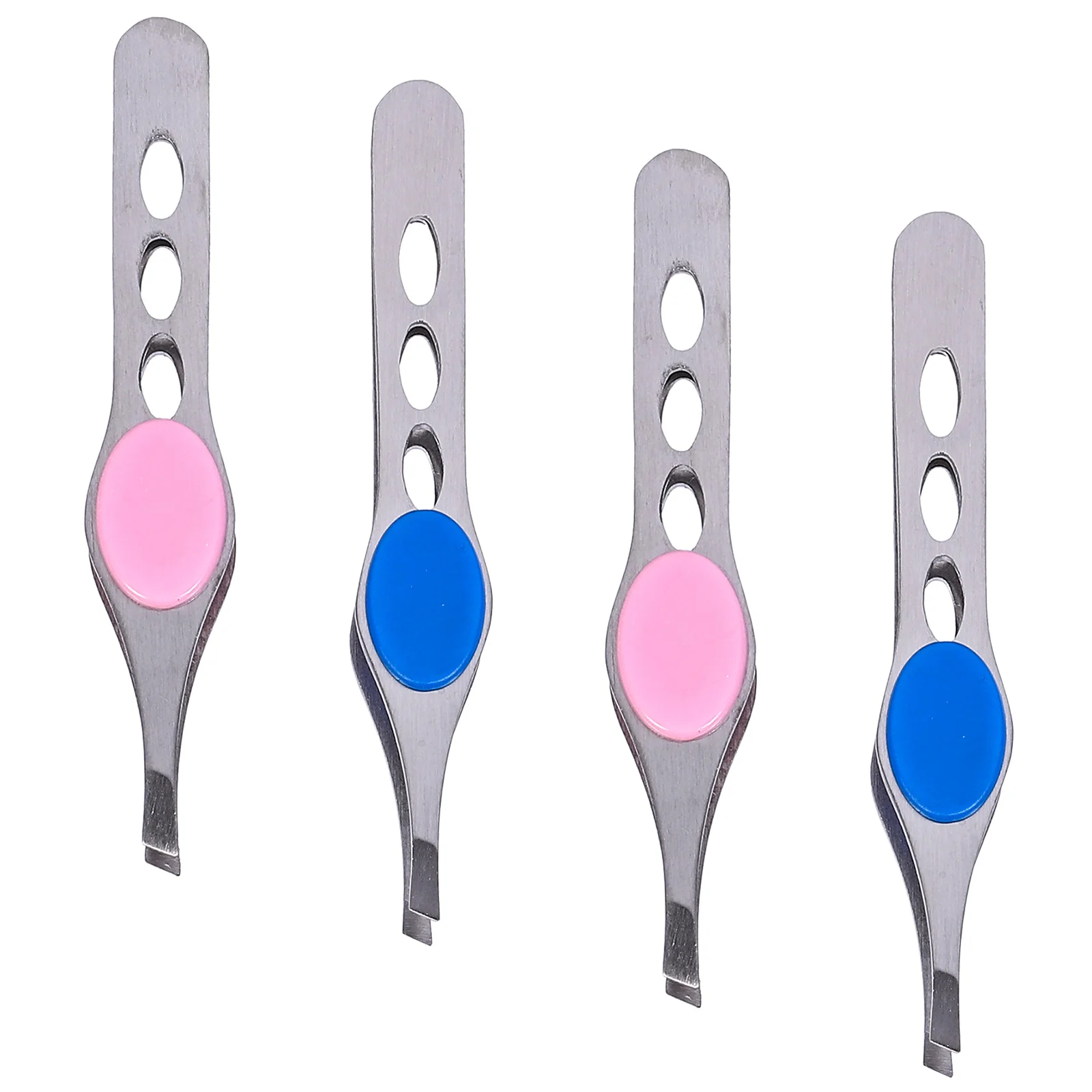 4Pcs Eyebrow Tweezers Stainless Steel Anti-Rust Eyebrow Trimmer Set for Women Fine Hair Removal Beauty Tool Makeup Tweezer