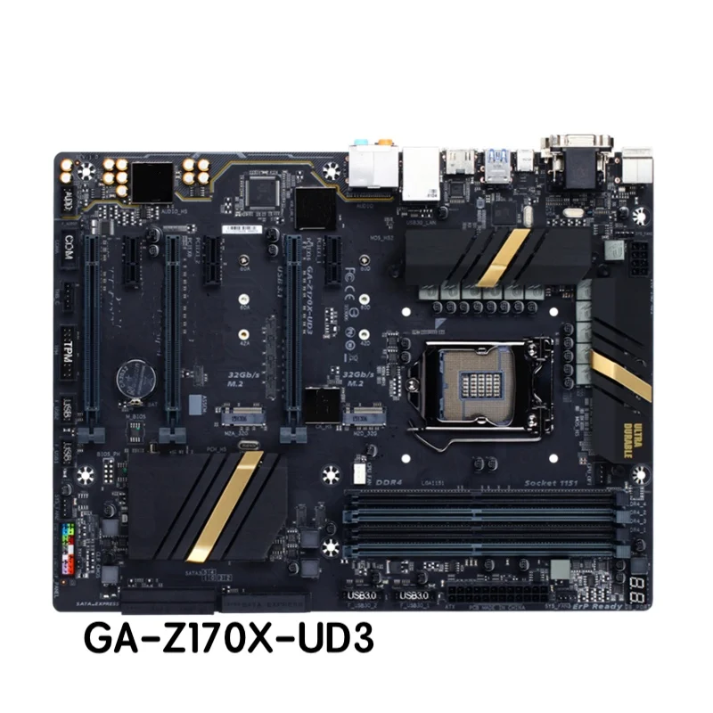 

For Gigabyte GA-Z170X-UD3 Motherboard Z170X UD3 LGA 1151 DDR4 Mainboard 100% Tested OK Fully Work Free Shipping