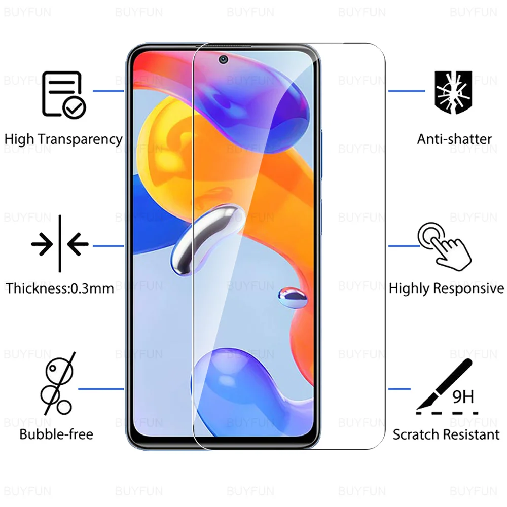 3PCS Protective Glass For Xiaomi Redmi Note 11 Pro 5G Screen Protector For Xiomi Redmi Note 11 Pro 4G 11S Tempered Film Cover