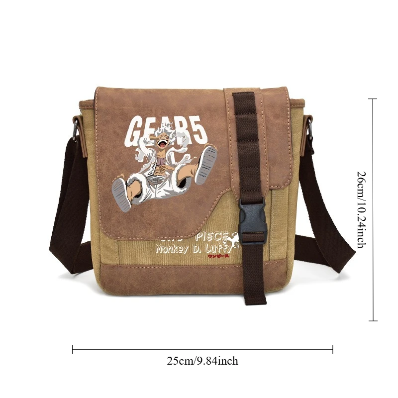 Japanese anime One Piece Luffy Handsome cartoon patterned shoulder bag Small gift