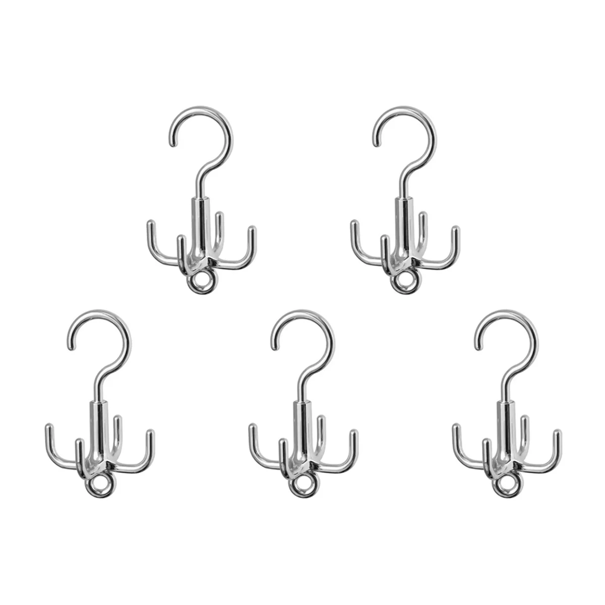 5PCS 360° Rotating Hanger Hooks Space Saving Wardrobe Organizer Clothes Rack Bag Shoes Scarf Hanger Hanging Holder