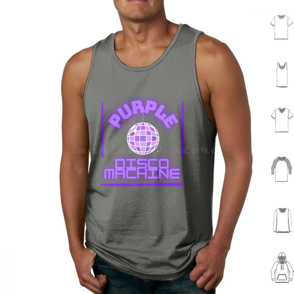 Purple Disco Machine Design Tank Tops Vest Sleeveless Purple Pruples Color Colour Disco Colors Discos Machine Disco Machine