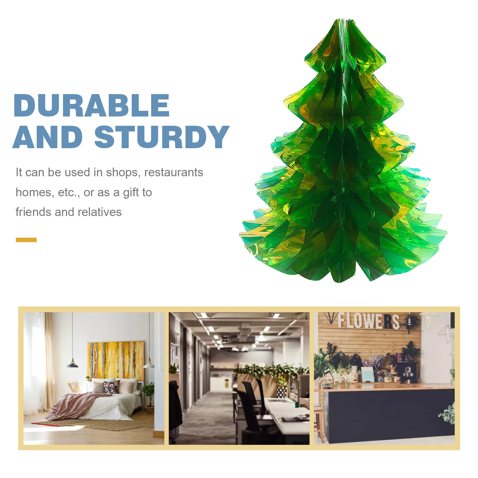 

Green Christmas Tree Ornament Table Holiday Desktop Ornaments Small Decorative Trees