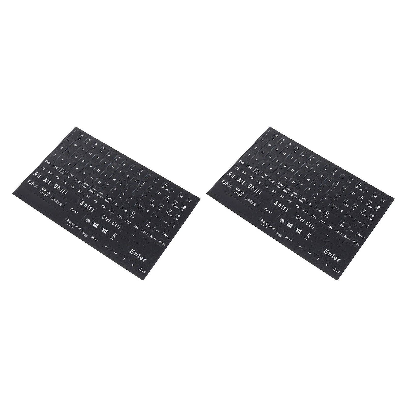 2 Sheets Keyboard Film Sticker Keyboards Stickers for Computer Laptop Nail Universal English Lettering