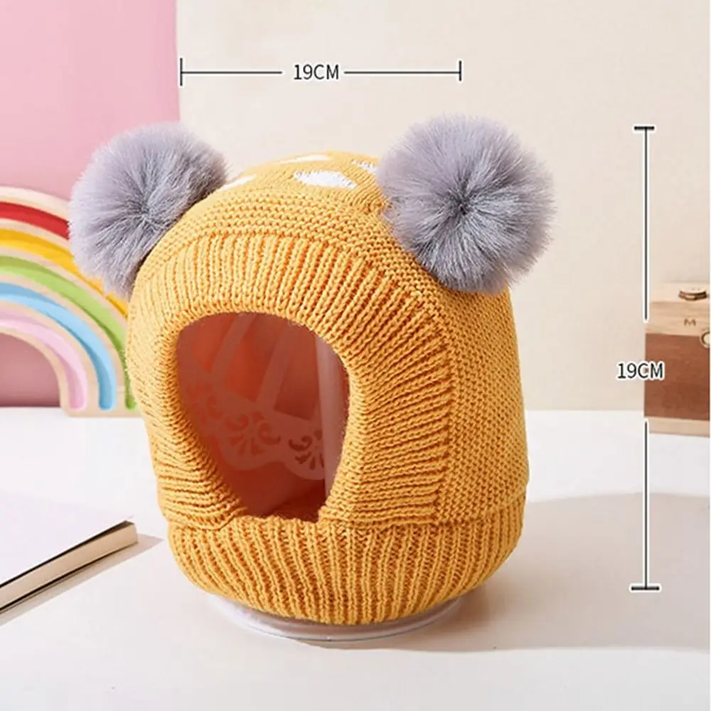 Warm Baby Knitted Hat Fashion Windproof Knitted Children Ear Protection Caps Headwear Cute Kids Bonnet Winter