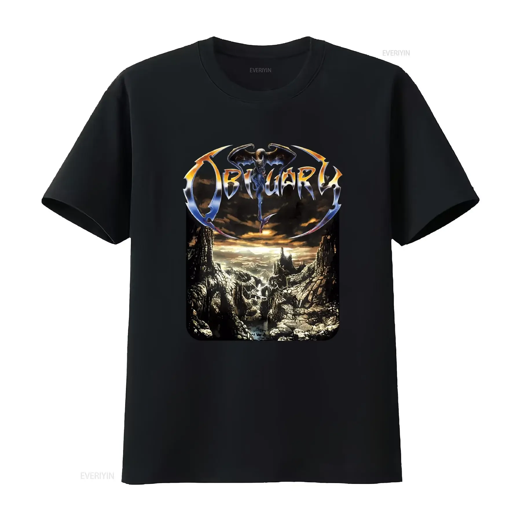Obituary The End Album Cover T Shirt All Sizes S 234Xl vintage Washed Stylish Casual homme Versatile Comfortable Slightly Soft