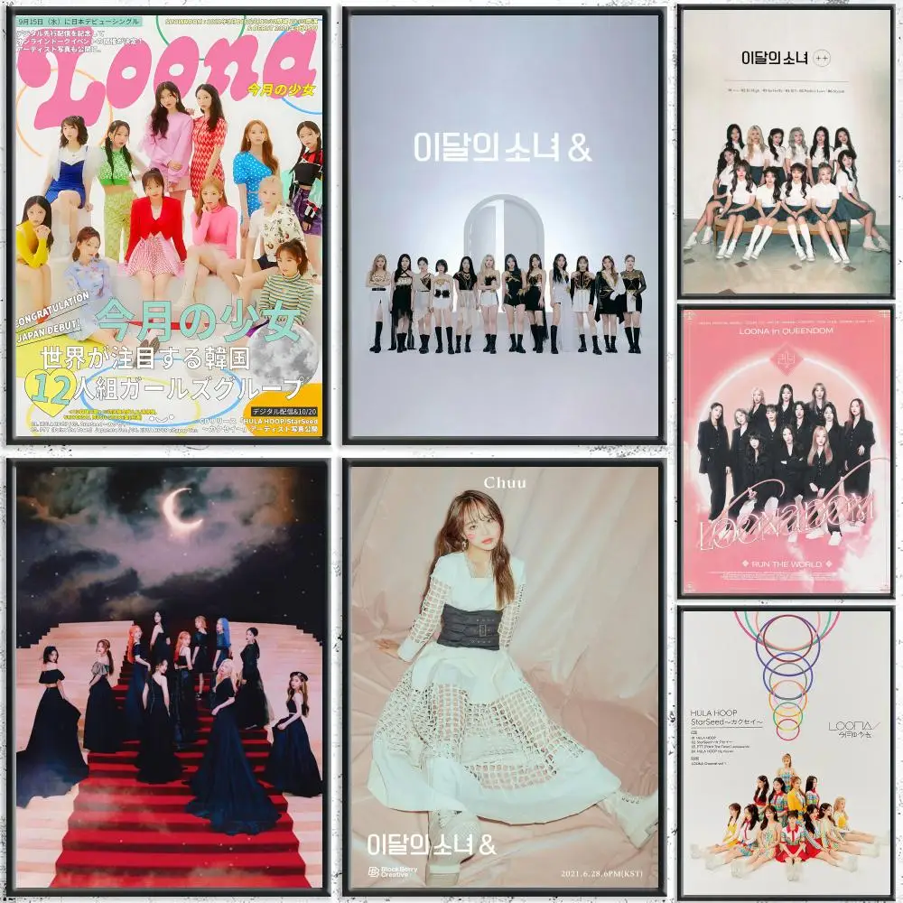 Trending K-Pop L-LOONAS Poster HD Self-Adhesive No Residue After Removal Ideal for All Kinds of Wall Decor